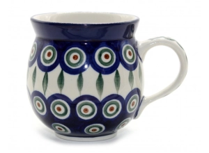 Kubek czeski beczułka 0,35L dek. 54X Pawie oko