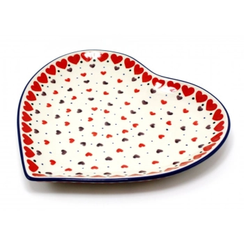 TACA serce duża dek. 2108X Czerwone serca